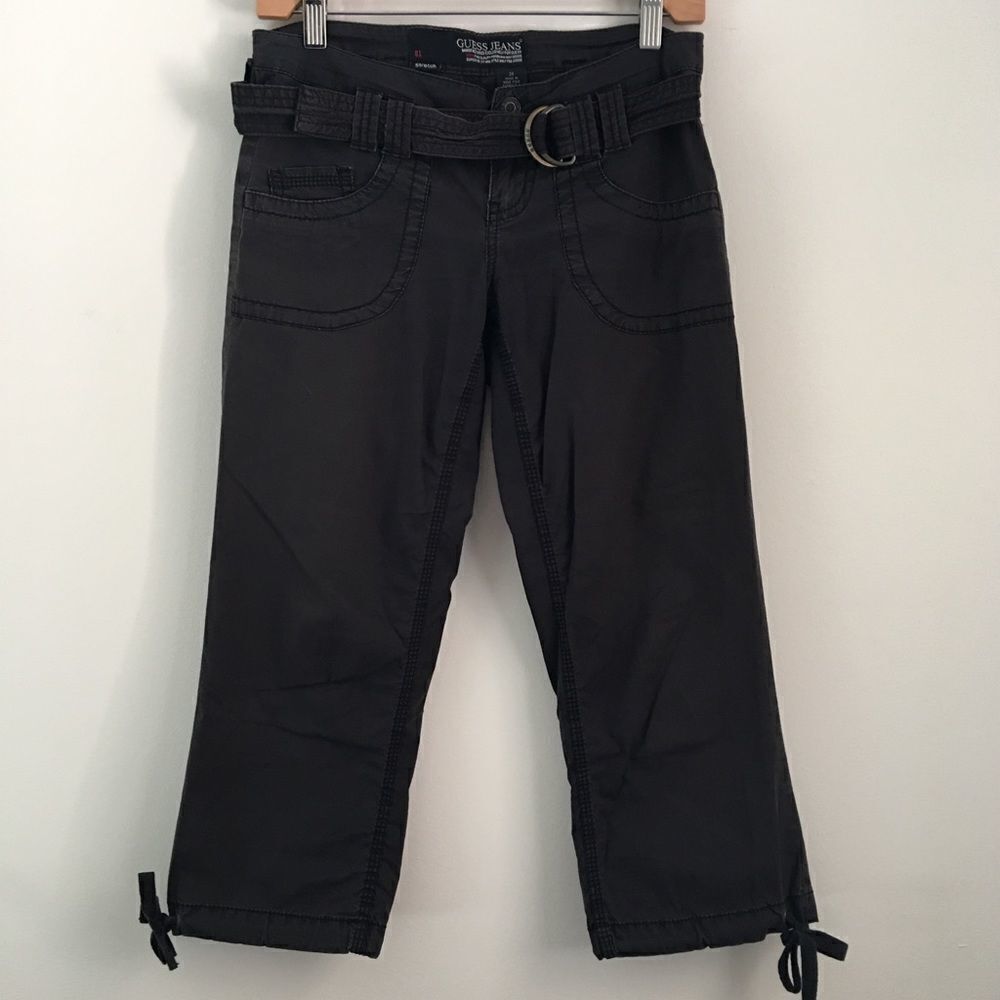 GUESS Cotton Stretch Low-rise Black Capris | Size 24